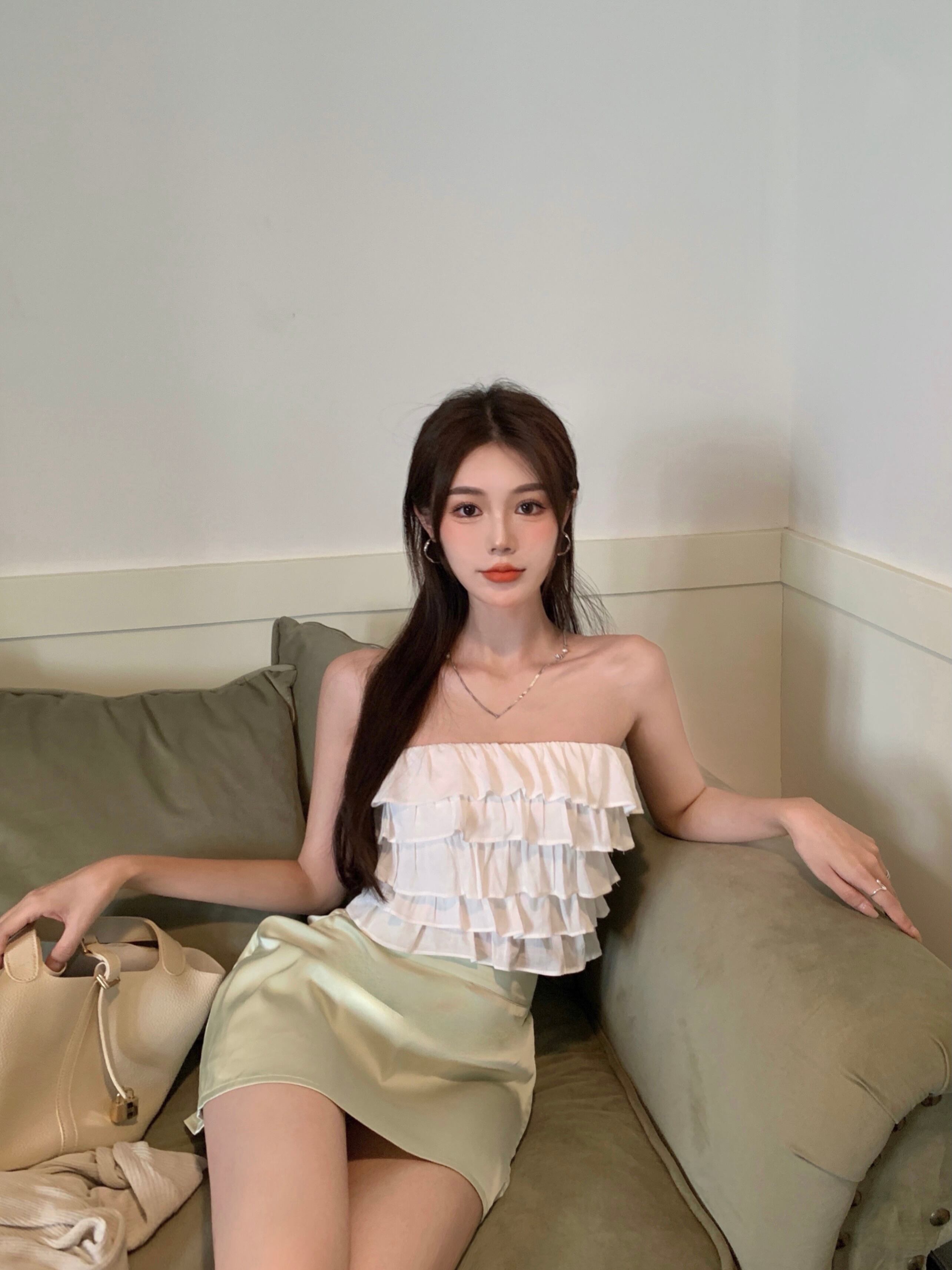 トップス サマーショートプリーツ薄手 夏物 ピュア ブラックストロベリース39367148879