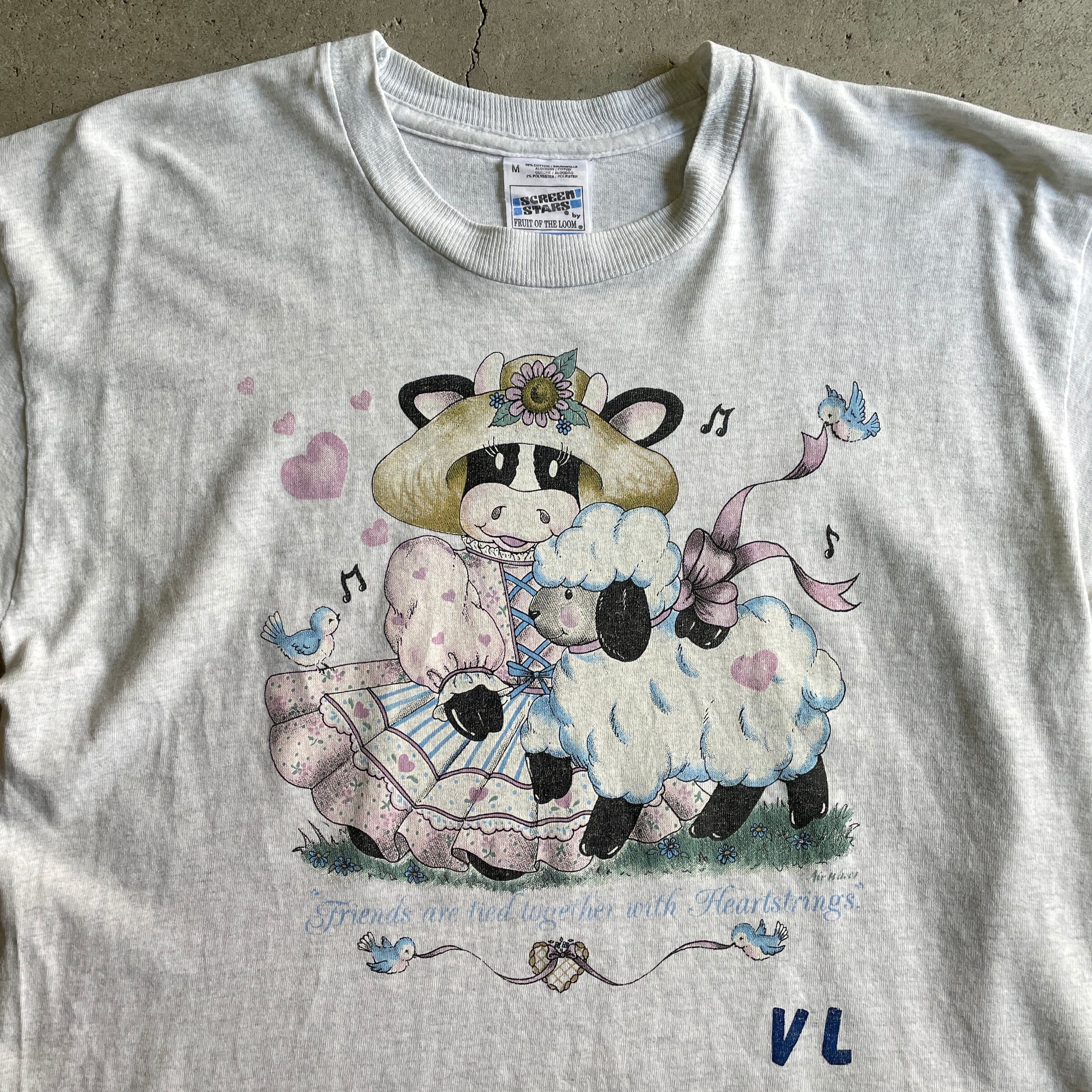 90s】シングルステッチ ヴィンテージ 聖書 イラストTシャツ アニマル L-