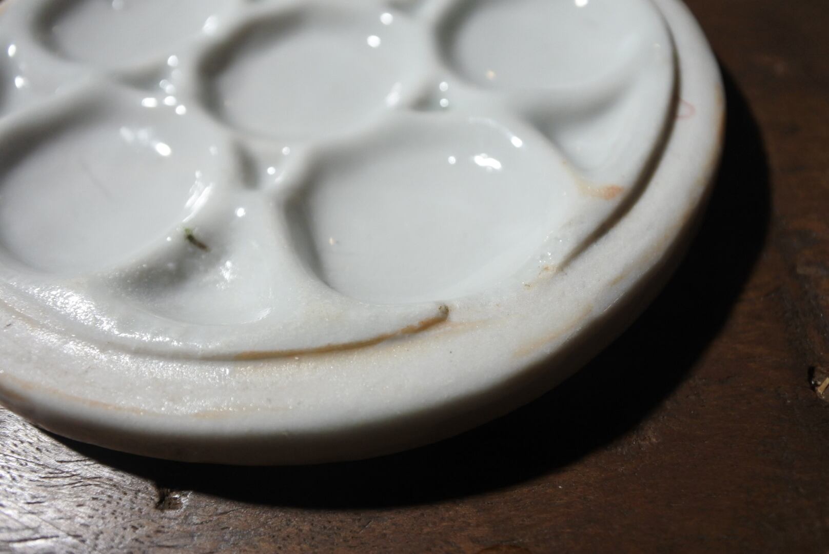 三川内焼 平戸焼 菊皿 梅皿 塗料皿 絵具 パレット ヴィンテージ 陶磁器