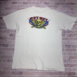 Ⓚ1990s GET BIT SKULL T-SHIRT