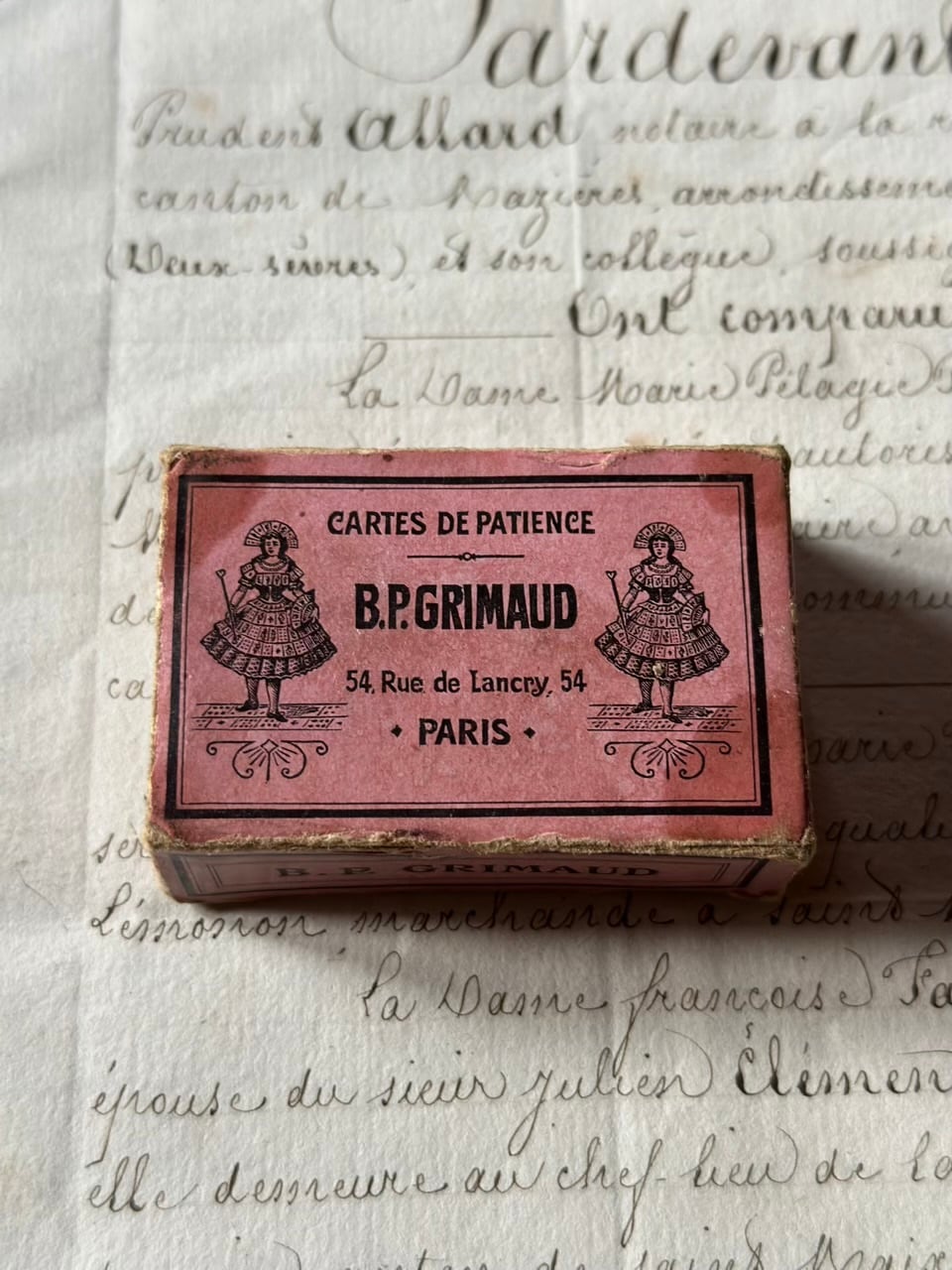 仏グリモー社 手のひらサイズのミニトランプ B.P. GRIMAUD | Brocante
