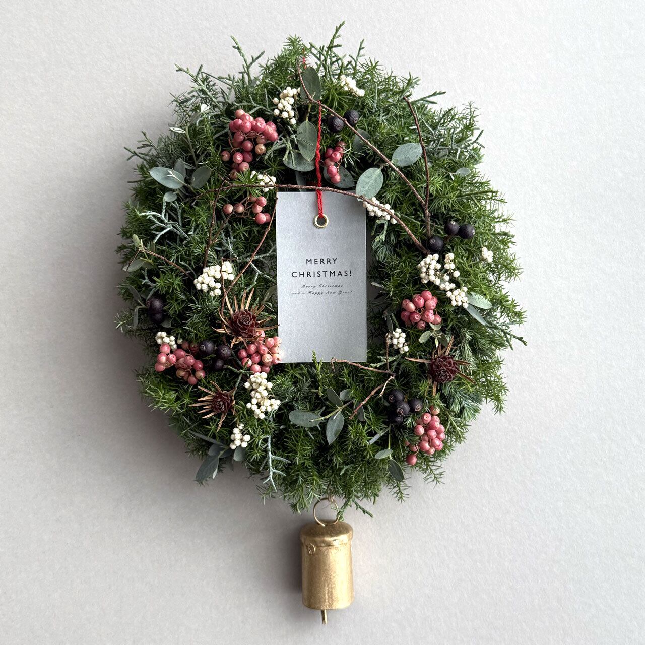 クリスマスリース | ドライフラワースワッグと布雑貨 | greenstitch