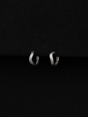 Wave Hoop Pierced Earrings
