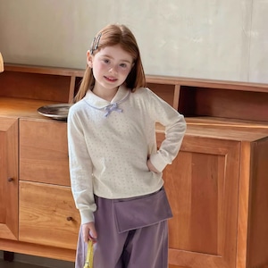 春リボン付きTシャツ