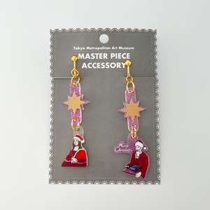 PINEMA　クリスマスイヤリング　ゴッホ＆ダヴィンチ　半身【当店限定】