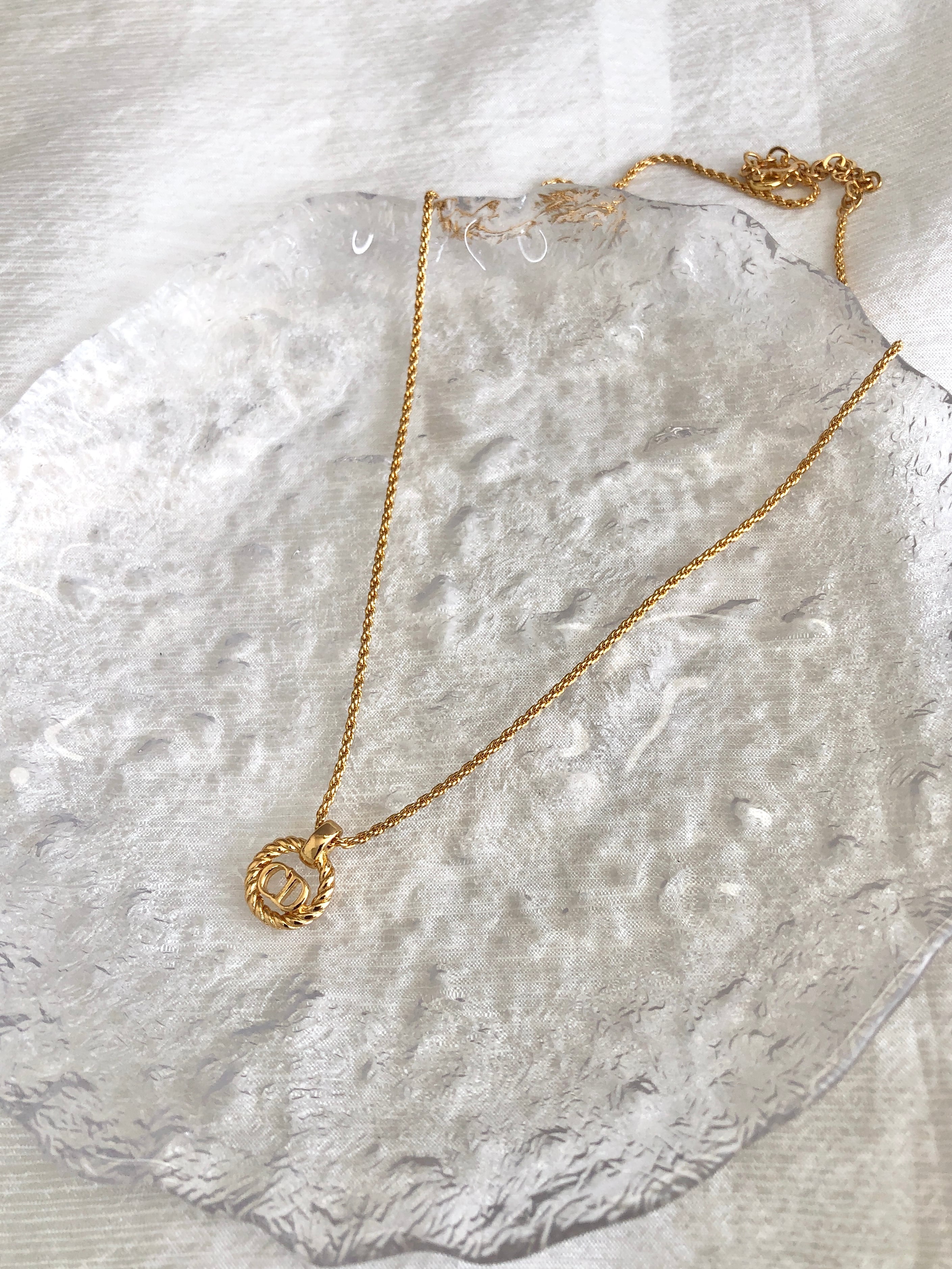 Christian Dior クリスチャン ディオール ネックレス ゴールド CDロゴ