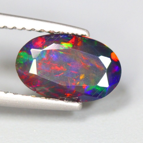 1.10ct 【最高級】 ウルトラ・ネオン・エレクトリック・フラッ~~~シュ!! 天然 エチオピアン ブラック オパール ｜エチオピア ウェロ地区産 [鑑別済ロット]