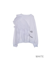 フロントフリルペイント L/S Tシャツ (WHITE) CQ-47019