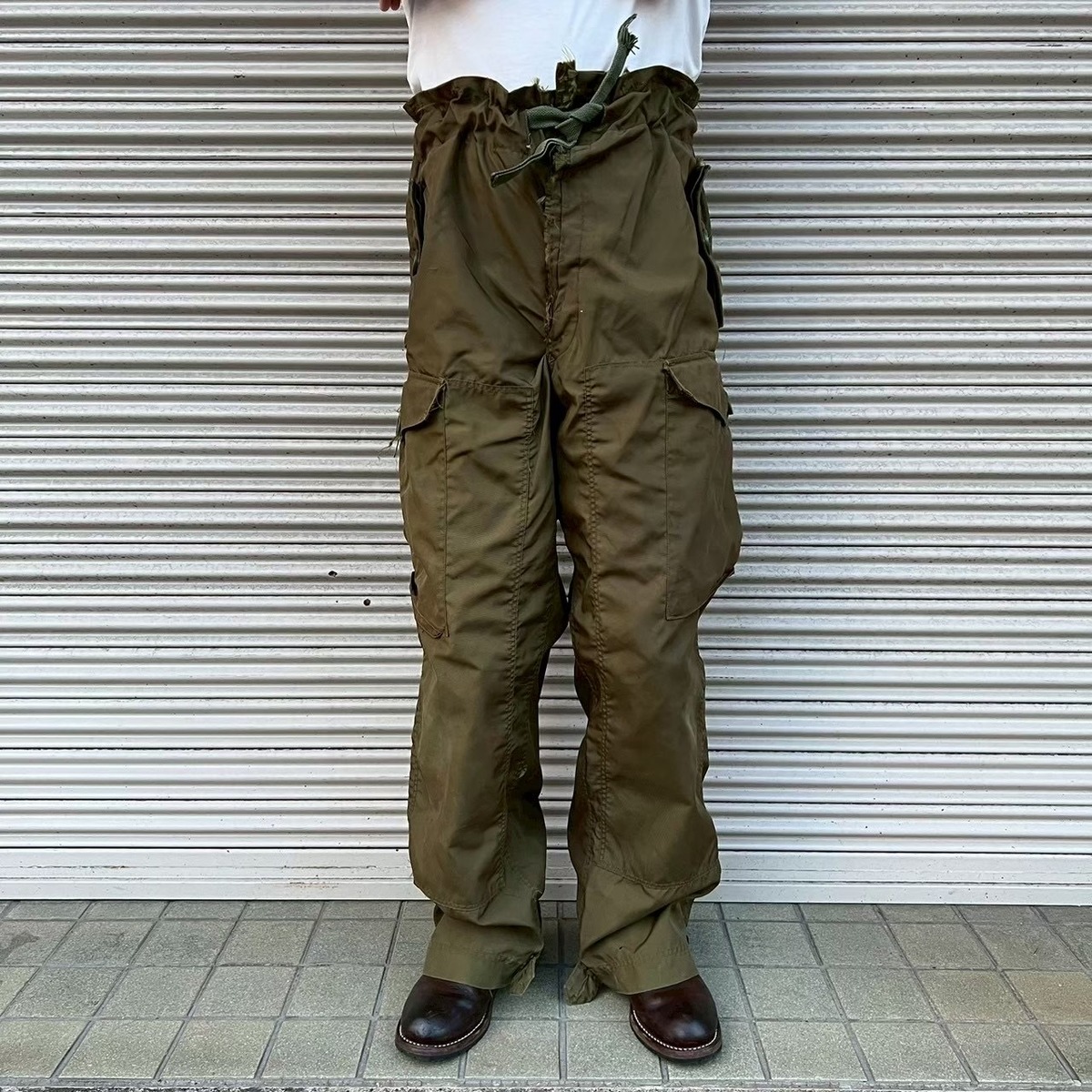 60s カナダ軍 実物 オーバーパンツ ウィンドプルーフ W108cm XL 