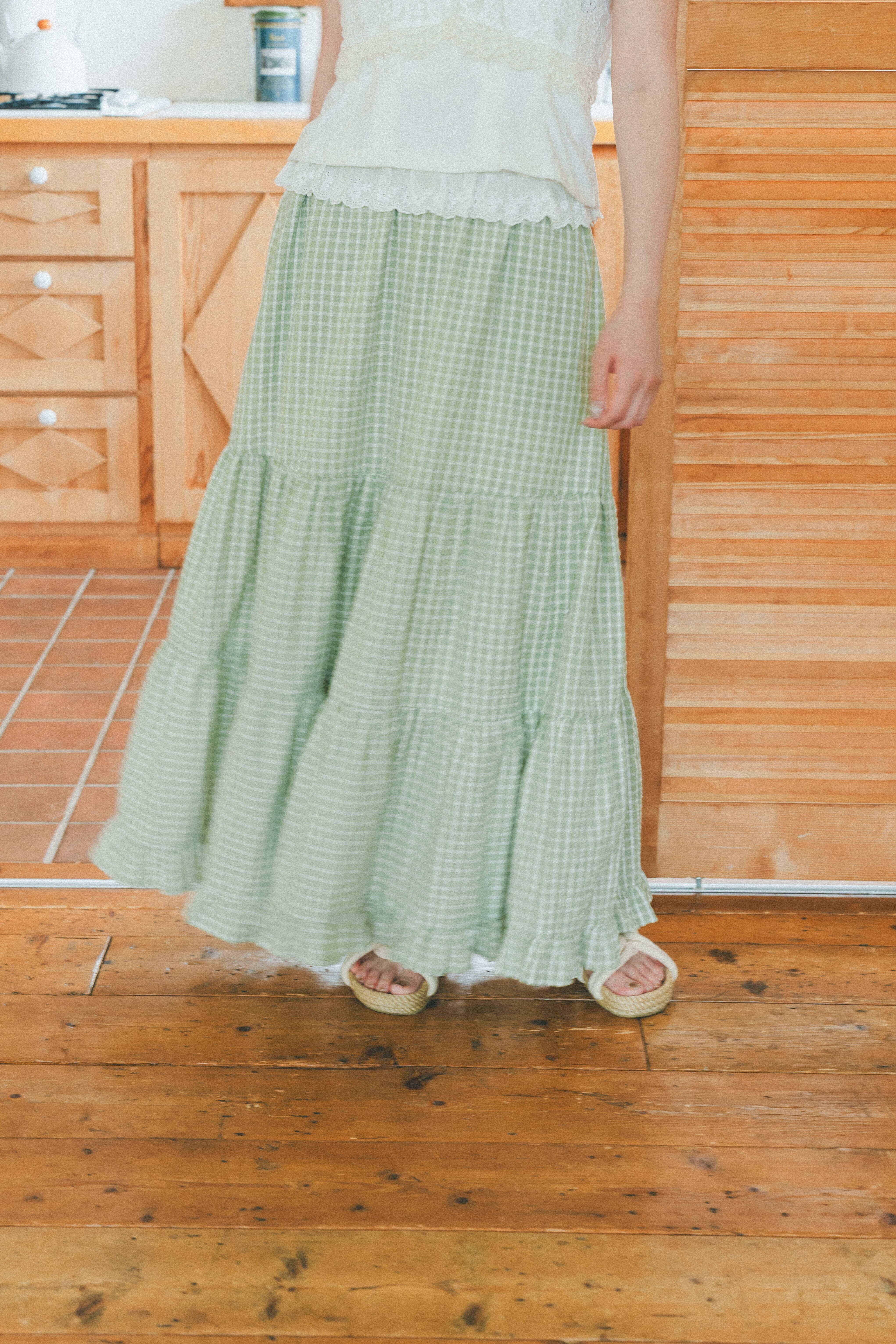 チェックチュニックスカート ( 2way )