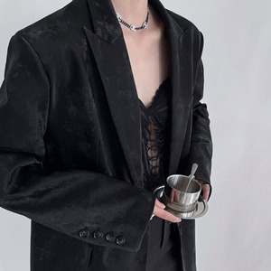 フェイクスプリングレザージャケット　LT0010031