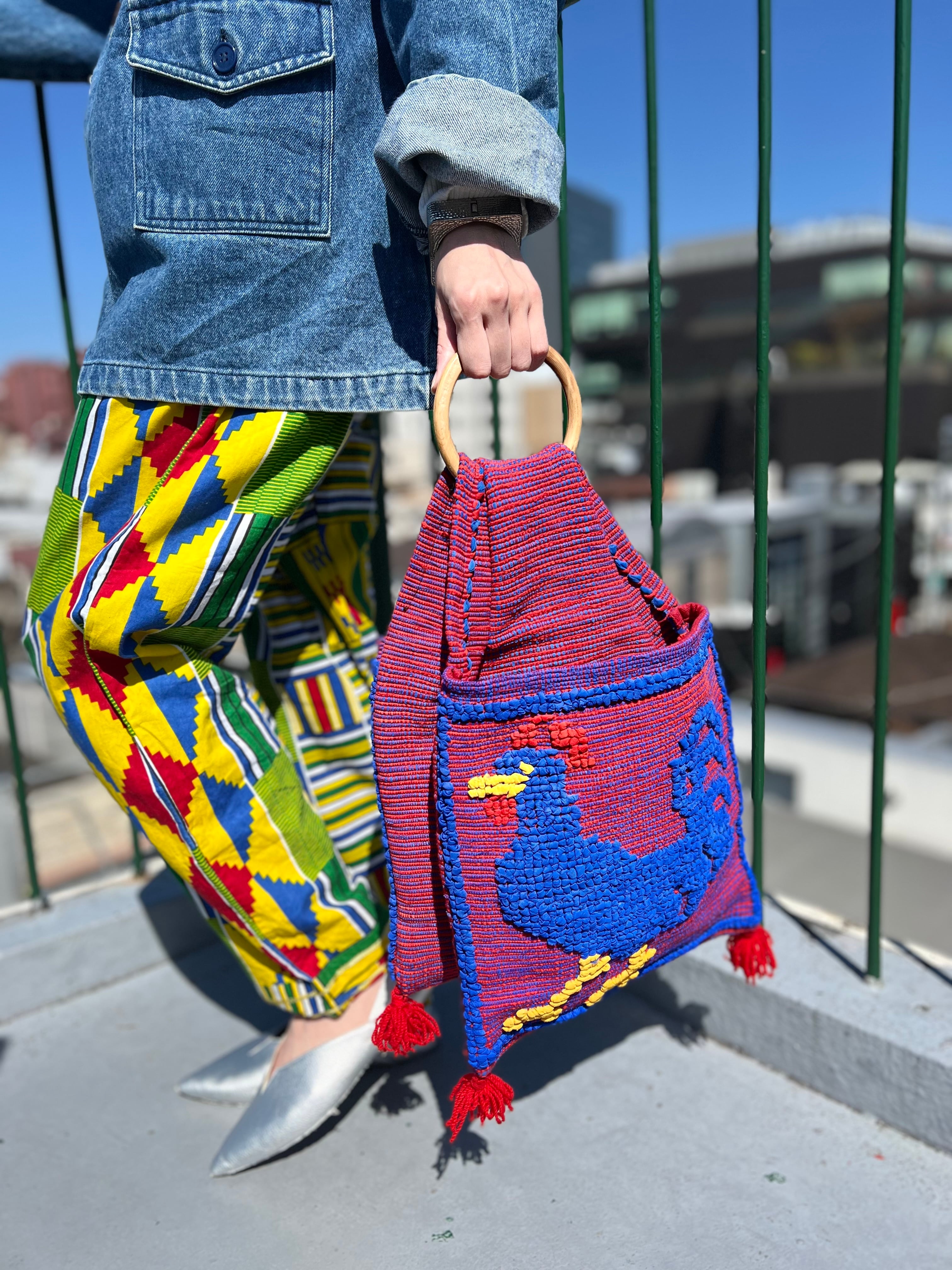 Vintage handmade bird bag ( ヴィンテージ ハンドメイド 鳥 × ウッド