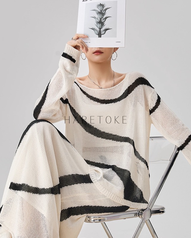 和紙混 アートライン ニットアップ　KN481023