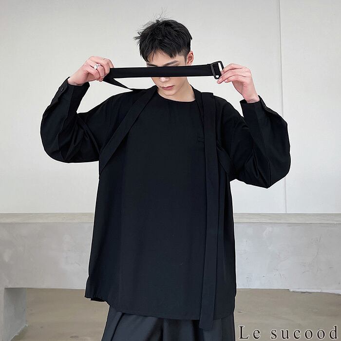 Le sucood】【お支払い確認後20日以内発送】 ストラップベルト長袖T
