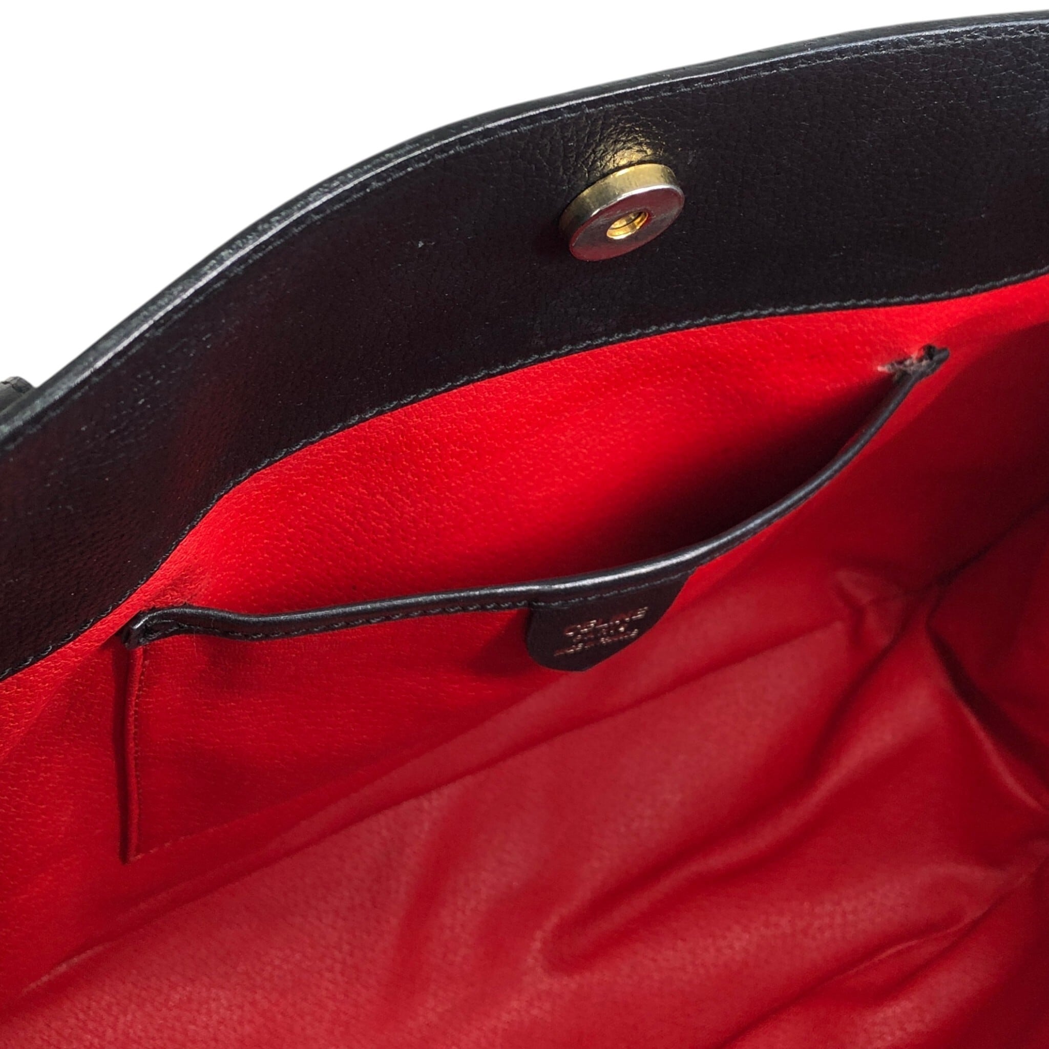 CELINE セリーヌ ハンドバッグ ブラック マンテル レザー トートバッグ