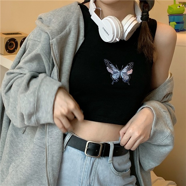 サマーButterflyデザイン ショートジャケット シャツ 夏物 クレセントシティ63499989736