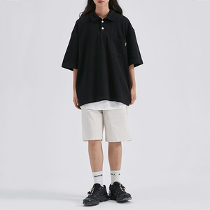 ★WAFFLE LOOSE POLO SHIRT　　　　　　01073