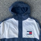 90s Tommy Hilfiger nylon anorak hoodie