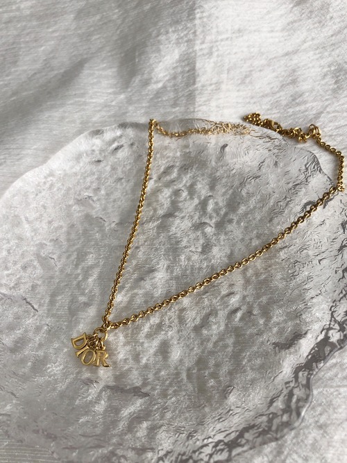 Christian Dior クリスチャン ディオール ネックレス ゴールド ロゴ vintage ヴィンテージ オールド kajf7f