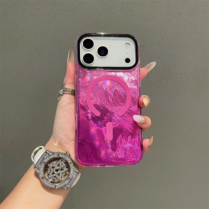 iPhone17シリーズ専用 】煌めくオーロラ◎MagSafe対応ケース 8色から