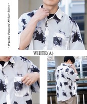 ◆オーガンジー総柄シャツ◆wi-430595