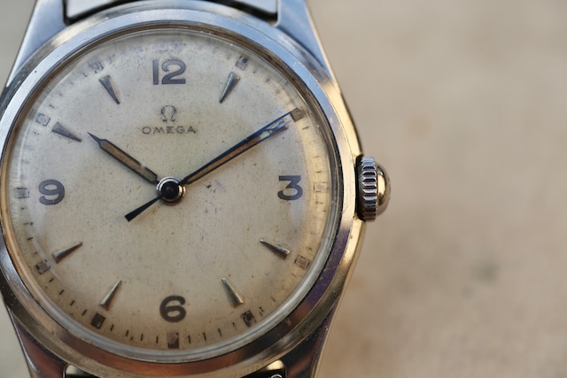 【OMEGA】 1950’s オメガ ミリタリー 飛びアラビア ”シルバーレター” 軟鉄ケース仕様 9連ブレス  / Vintagewatch /  Military / Cal.23.4 SC