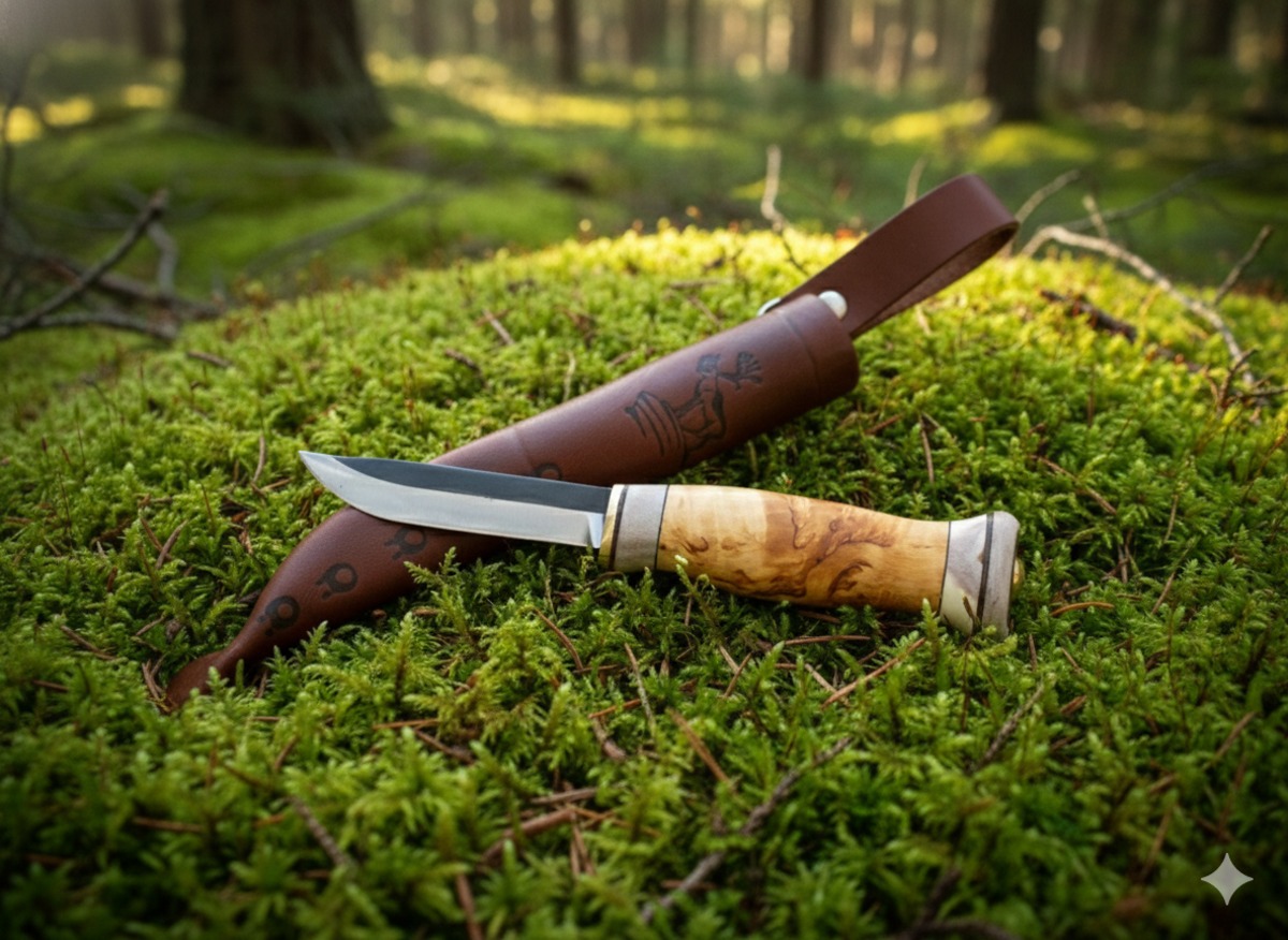 プーッコナイフ／Northern TradersEs／フィンランド製／カーリーバーチ