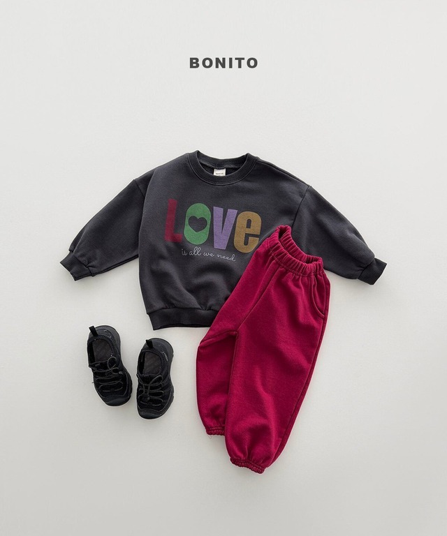 【 bonito / 予約 】Love sweatshirt