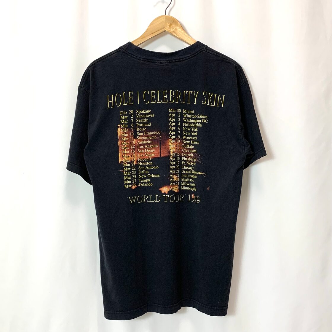 vintage 90s Hole BAND T-shirt TOUR T-shirt print T-shirt Courtney 
