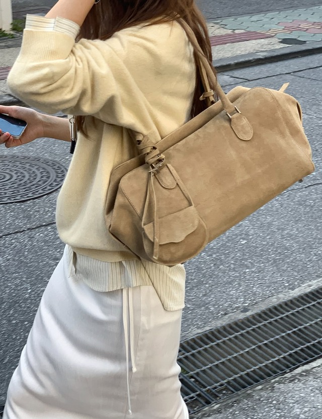 (予約) verveine / Mellow cow leather shoulder bowling bag 2color