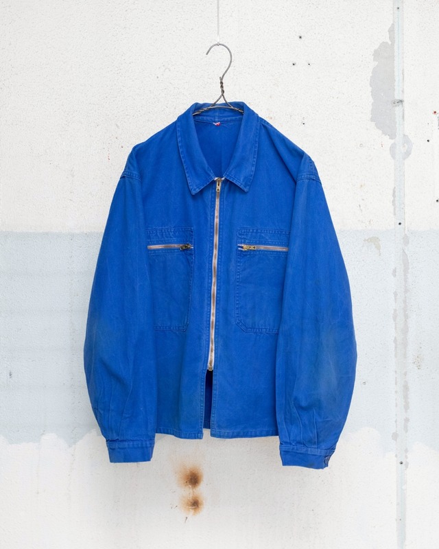 Cotton twill work jacket / From FRANCE