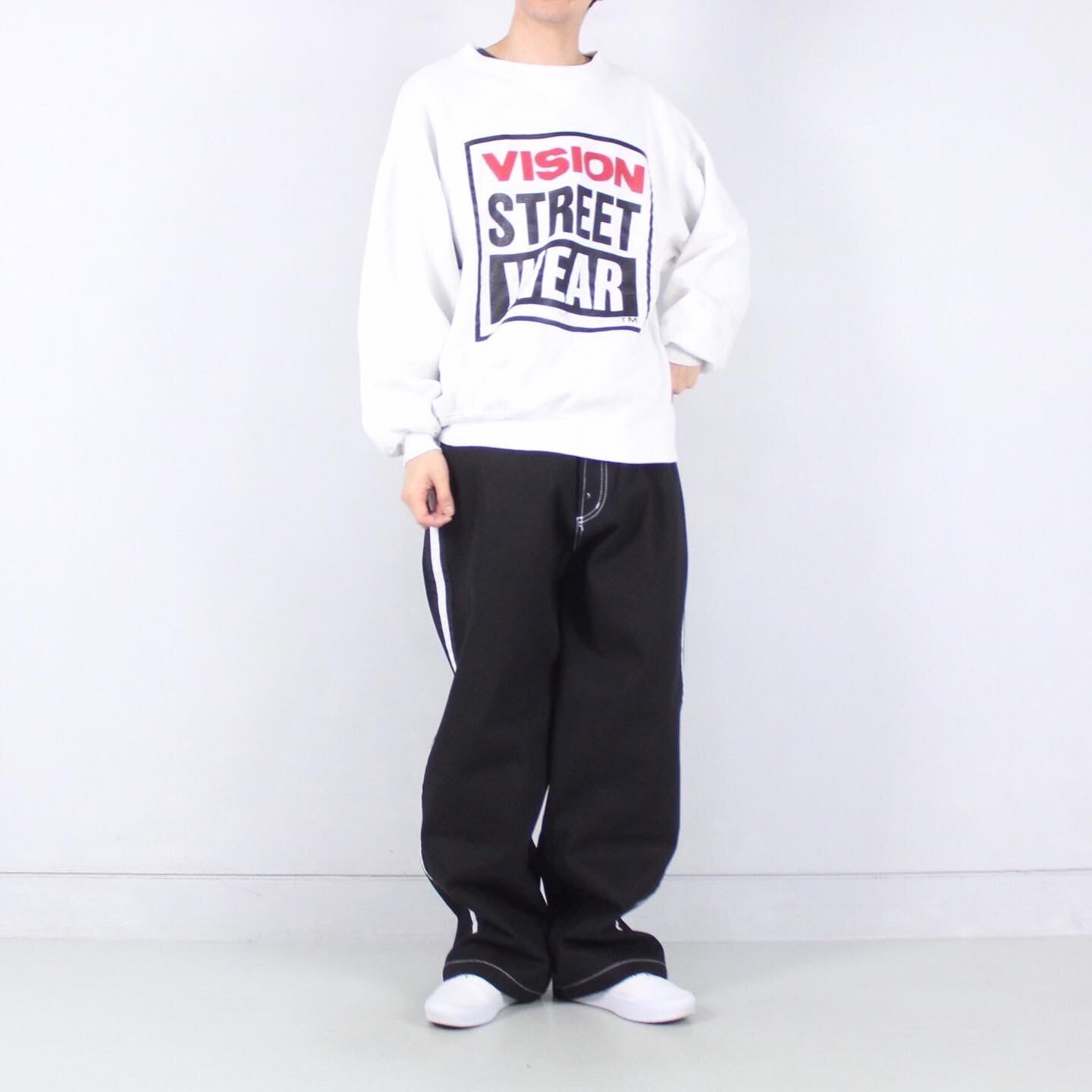 vintage vision street wear スウェット 雰囲気◎ Made in USA【FF 