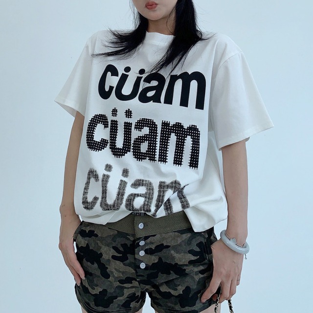 big logo design short-sleeve tee　ビッグロゴデザイン半袖ティー　J2058