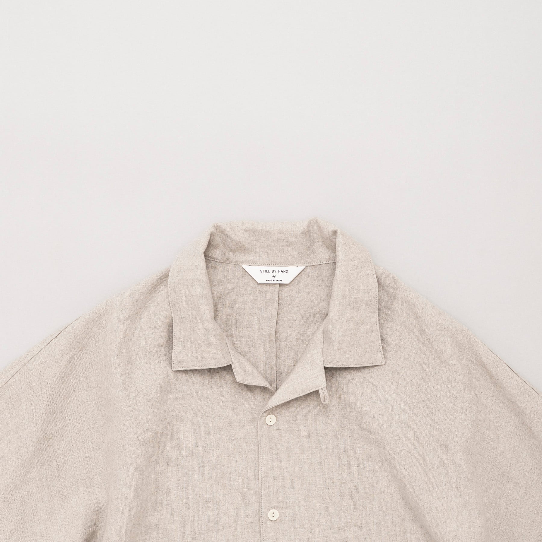 STILL BY HAND -Linen Opencollar Shirts- / SH03262 / スティルバイ