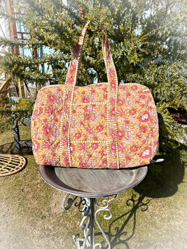 《Botanical Boston Bags ⑨》Yellow × Orange