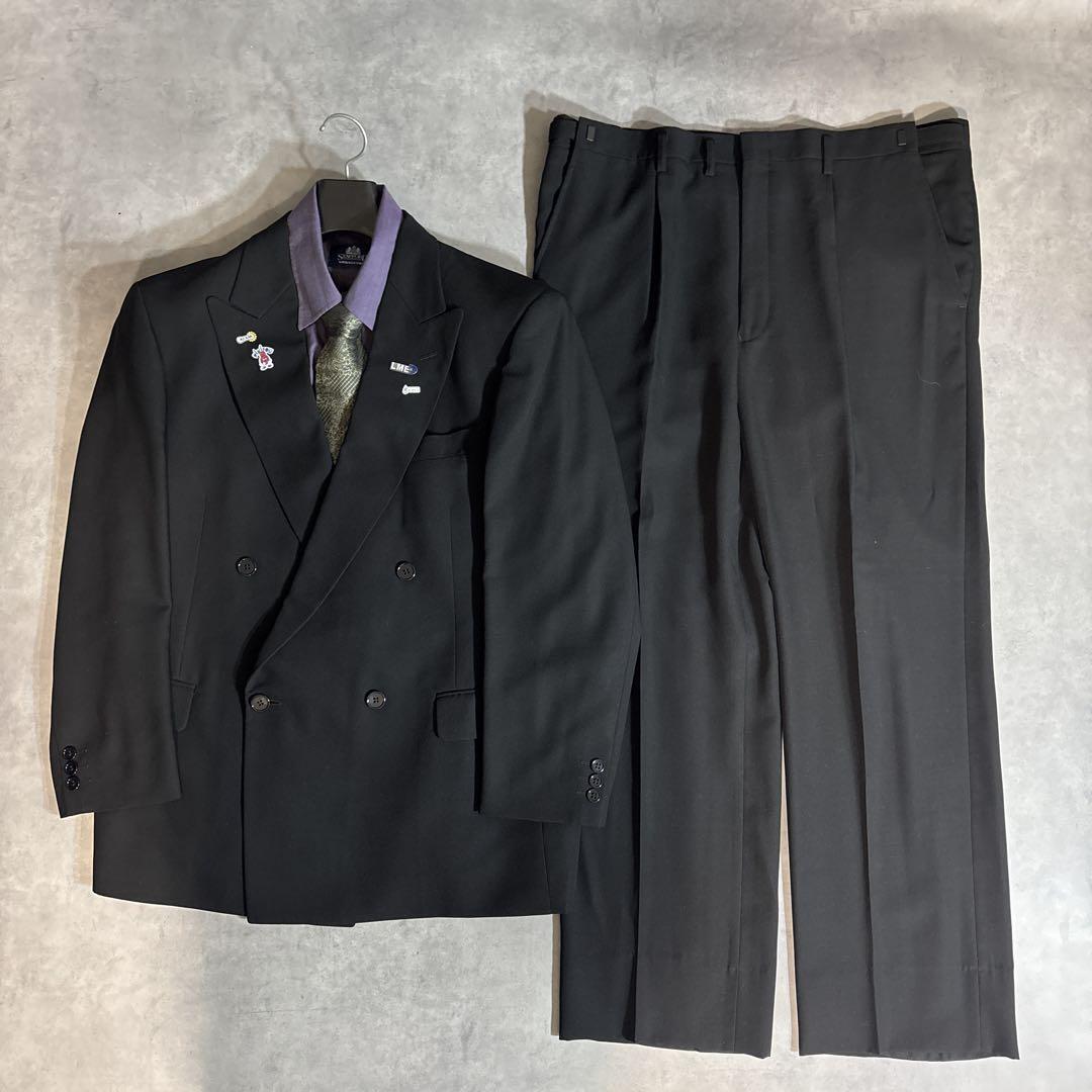 NO.46 【vintage】 セットアップ ダブル ピンズネクタイブラック