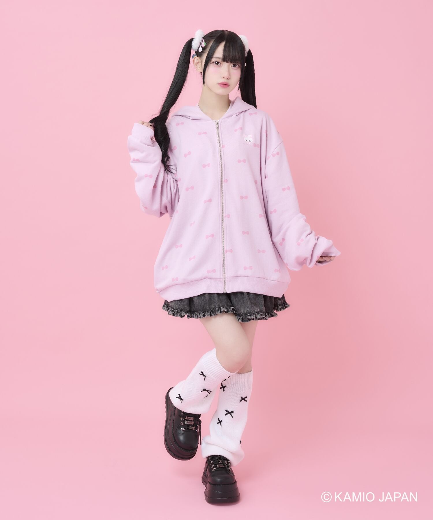 リボンまみれ☆まじベリコラボZIPパーカー(ピンク) | Hauls