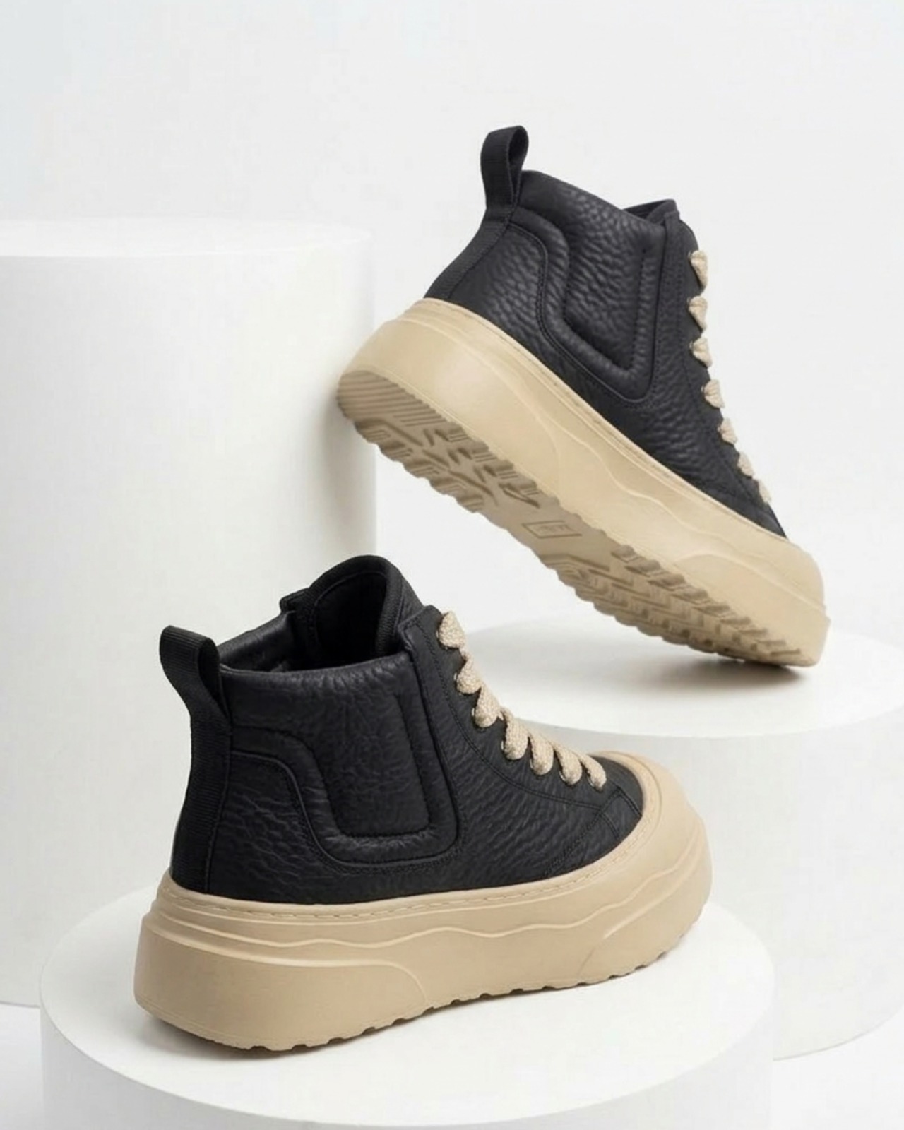 ボリュームソールハイトップスニーカーブーツ(SHS00058)