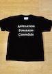 APPELATION FUNABSHI CONTRÔLÉE(アペラシオン・フナバシ・コントロレ)﻿ / T-Shirt (Black) / 5.6オンス ヘビーウェイト