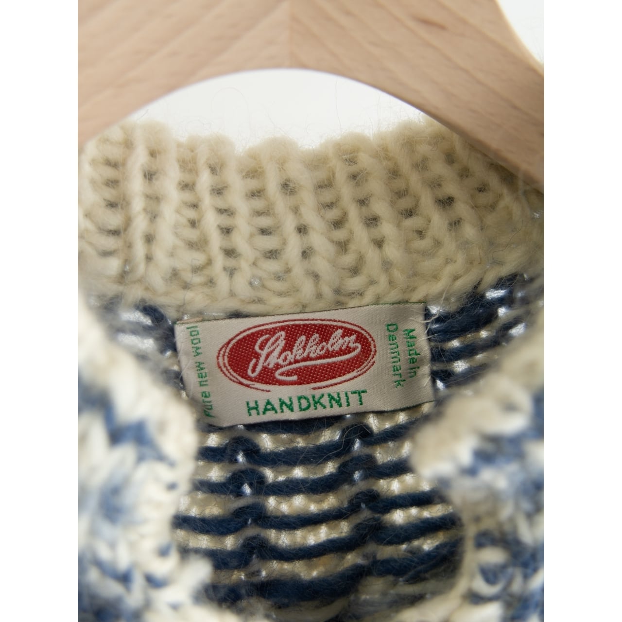 【Stockholm HANDKNIT】Made in Denmark 100% Wool Nordic Cardigan（ストックホルムハンドニット デンマーク製 ウールノルディックカーディガン）