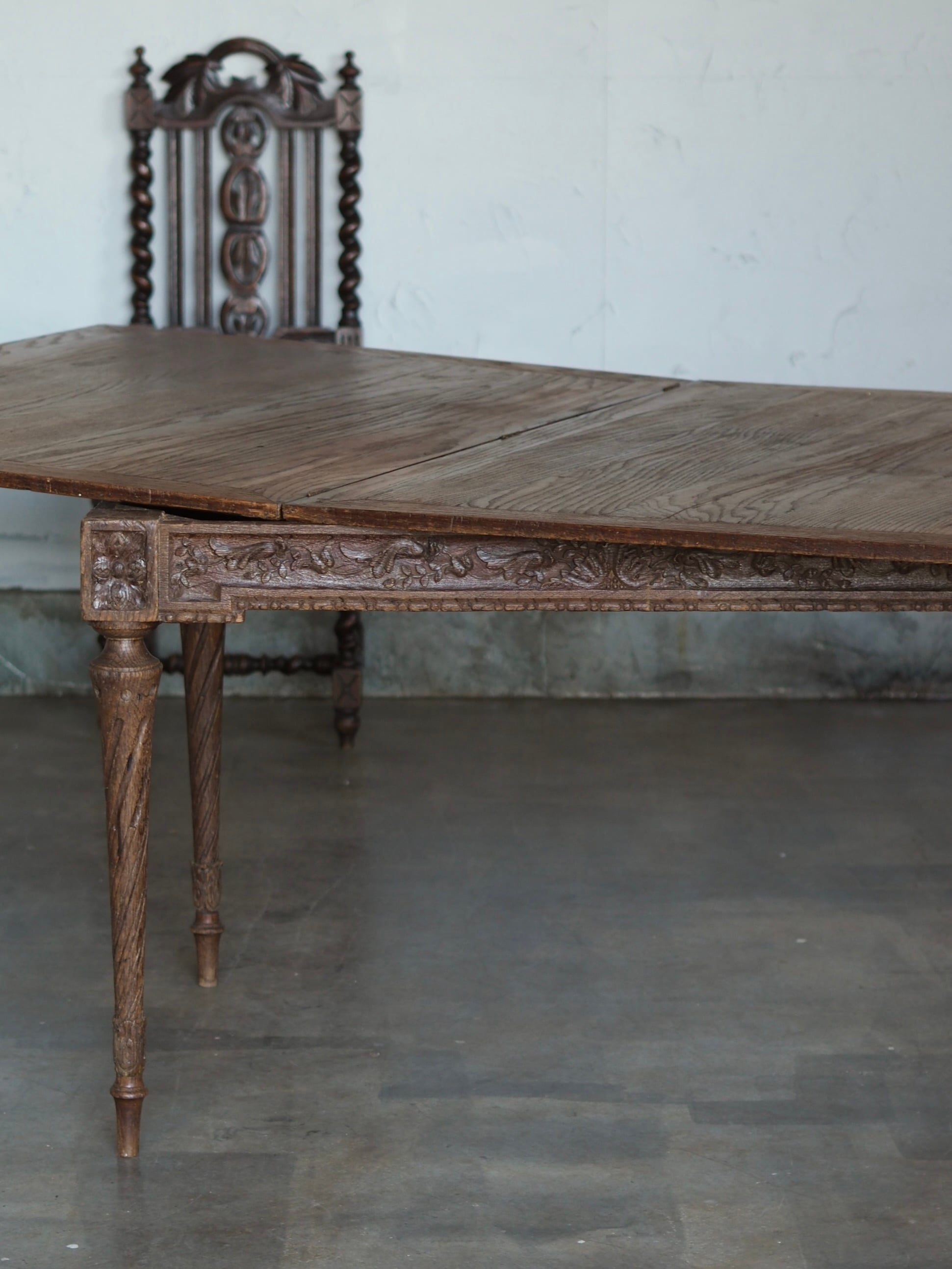 オーク 木彫テーブル-antique oak table | アンティーク.ヴィンテージ