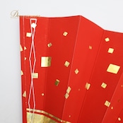 舞扇子 踊り用 9寸5分 ホログラム 金流水 小石 黒塗り 赤字 あですがた 扇子 せんす よさこい 日本舞踏 舞台 踊り 黒 赤 金 飾り まいせんす まいおうぎ ブラック系 レッド系 ゴールド系