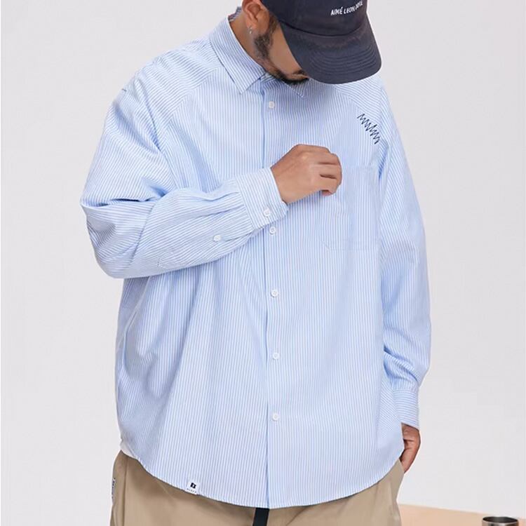 ★RETRO CASUAL STRIPED SHIRT　　　A0702