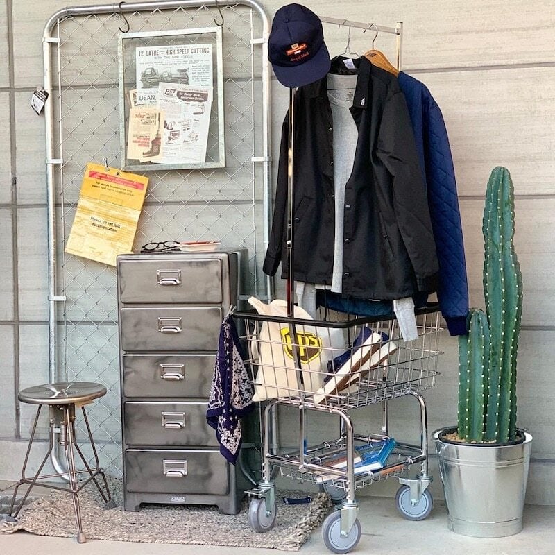 Laundry Cart with Pole Rack