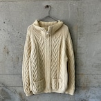 Zip-patterned knit cardigan