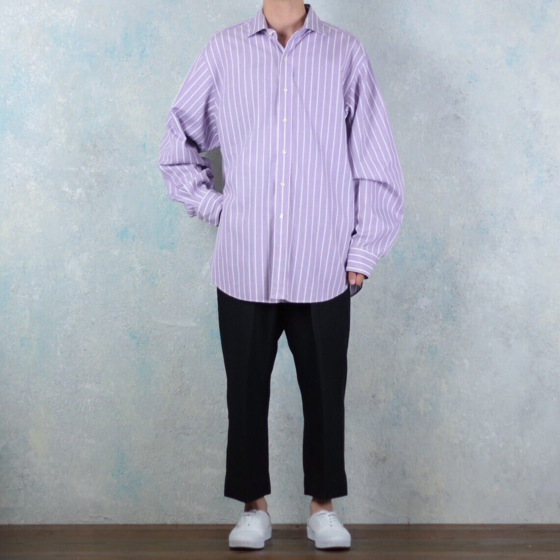 Polo by Ralph Lauren オーバーサイズ ロゴ無し ストライプシャツ 【FF