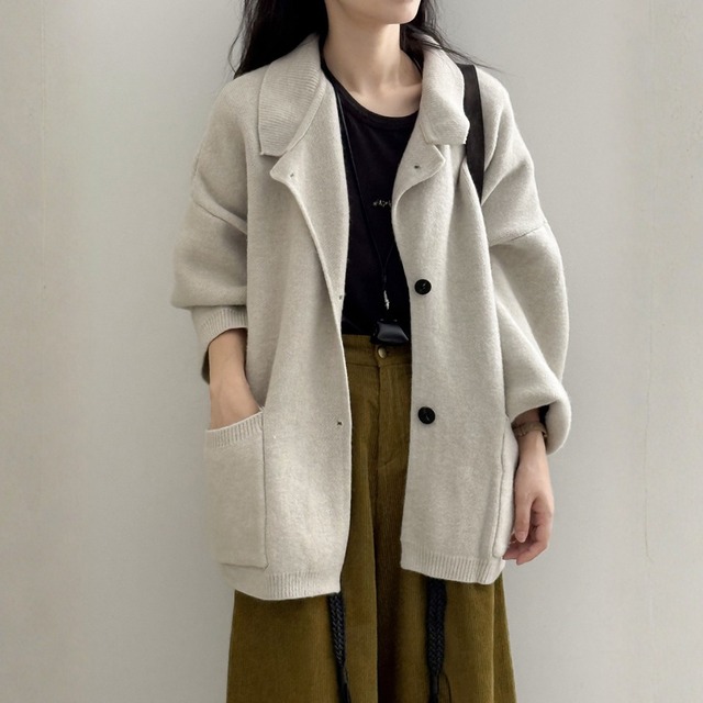 カラーニットライトジャケット　　12093