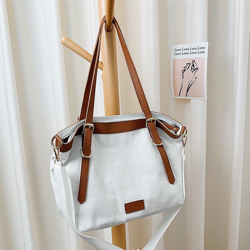 キャンバスバッグレディースメッセンジャー2020新しいトレンディな夏の大容量野生のショルダーバッグ学生カジュアルトートバッグ Tiancai_Wing_Bag3975564