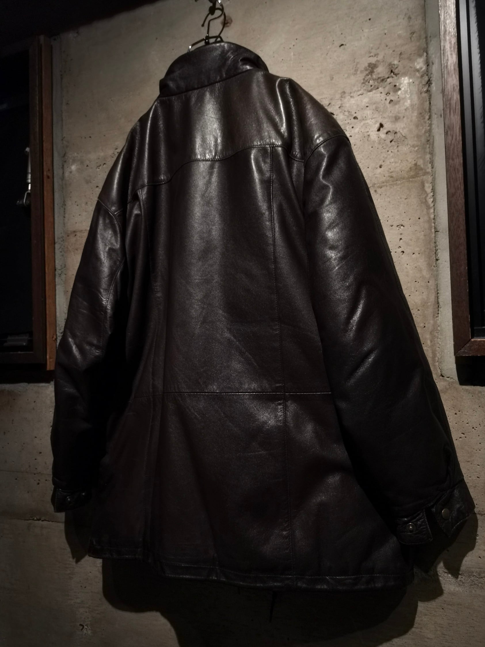 Caka】80〜90's “Eddie Bauer” Vintage Leather Down Jacket | Caka