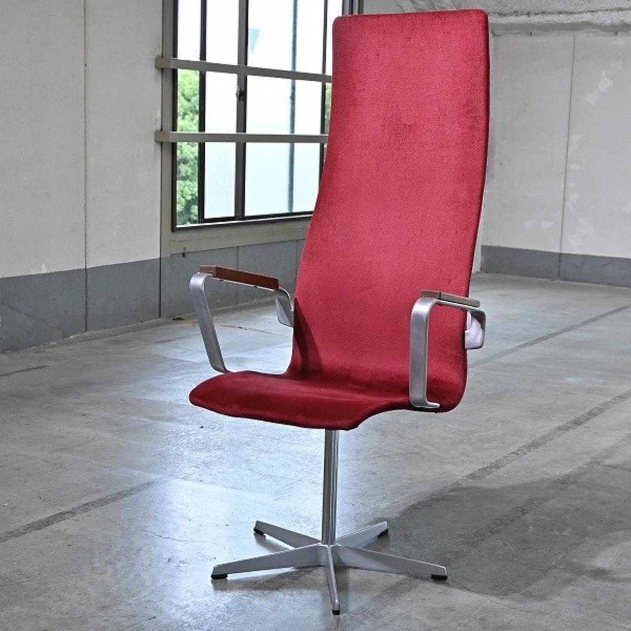 北欧デンマーク Fritz Hansen 35万「Oxford/オックスフォード」チェア アルネ・ヤコブセン オフィス ハイバック 腰掛け フリッツ・ハンセン【中古家具/中古インテリア/USED家具ユーズド家具/リサイクル】